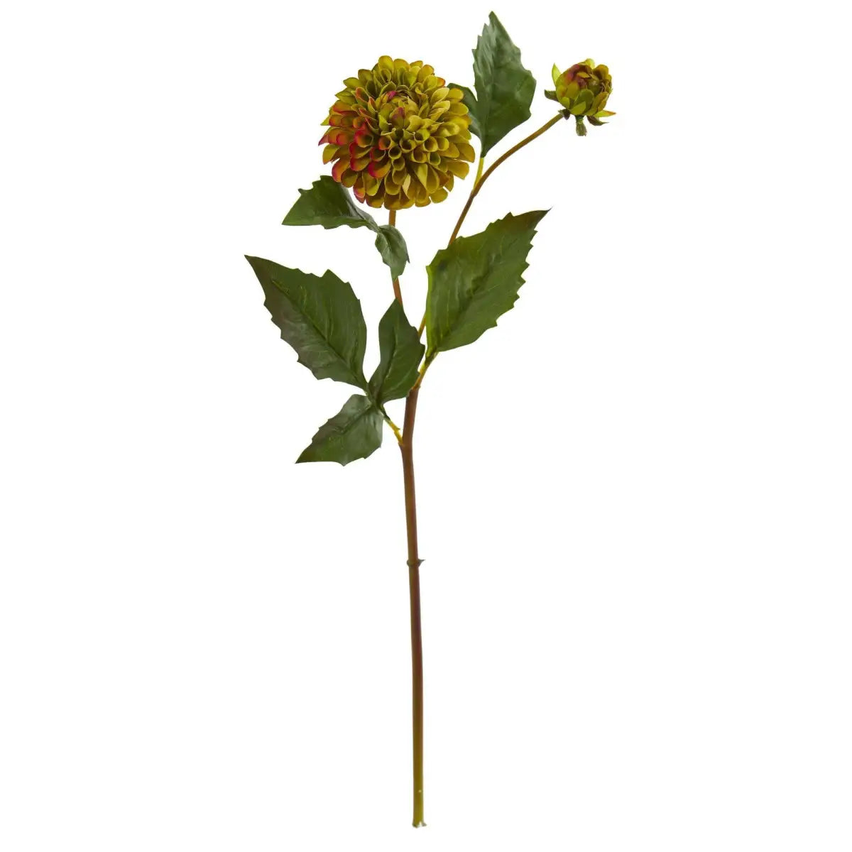 19” Dahlia Artificial Flower (Set of 6) - Green - Nearly Natural