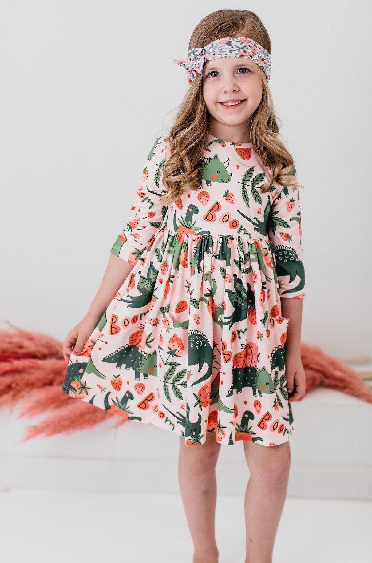 Hear Me Roar Dinosaur Twirl Dress - Mila & Rose ®