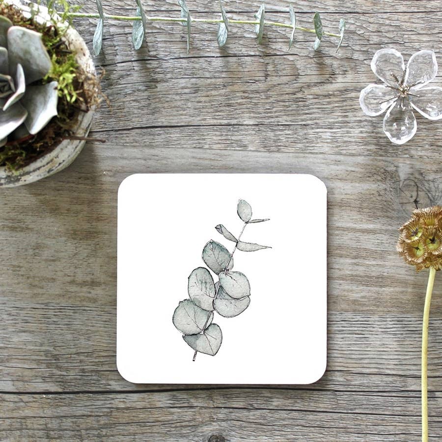 Coaster Set - Eucalyptus - Set Of 4 Coasters - Toasted Crumpet