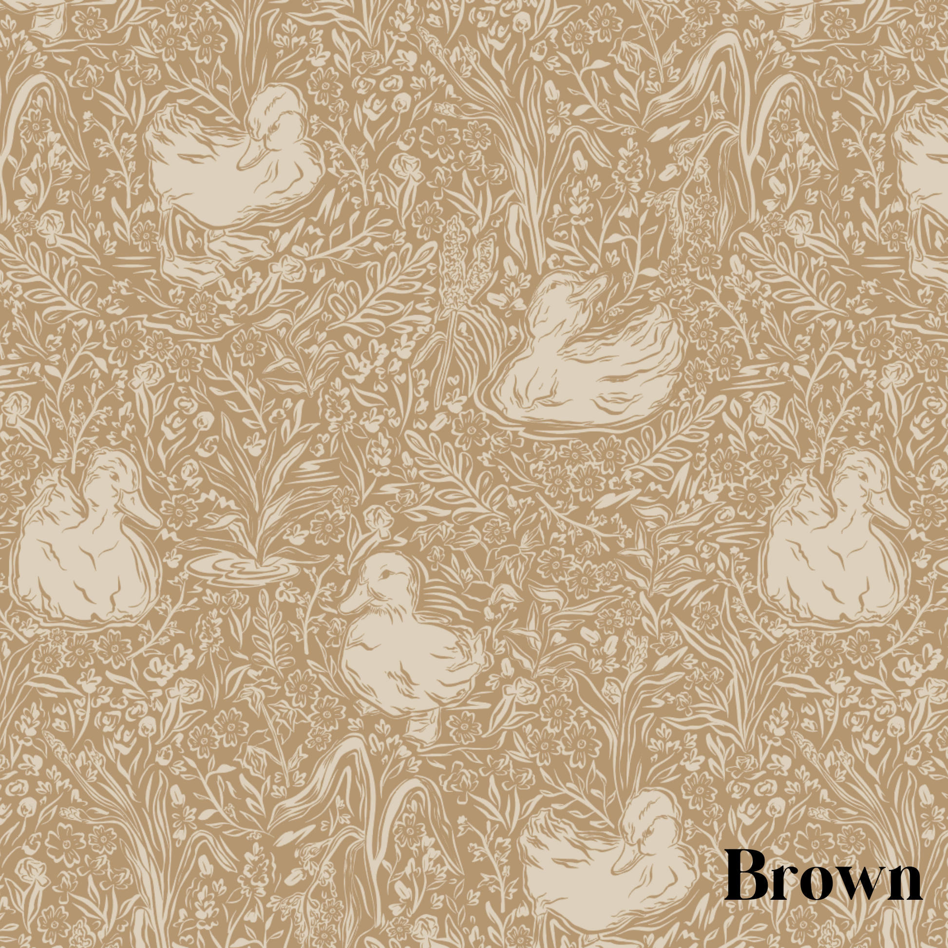 Hollingworth Wallpaper by Aubrey Fairchild - Sample 1 foot by 1 foot / Brown - Loomwell Home Goods