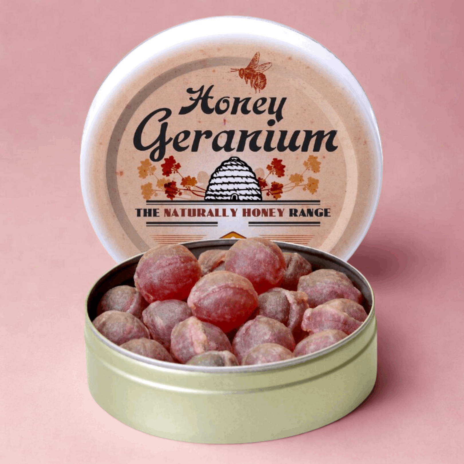 Honey Geranium - French Gourmet Natural Candy Tin - Apipharma - Bonbon USA France