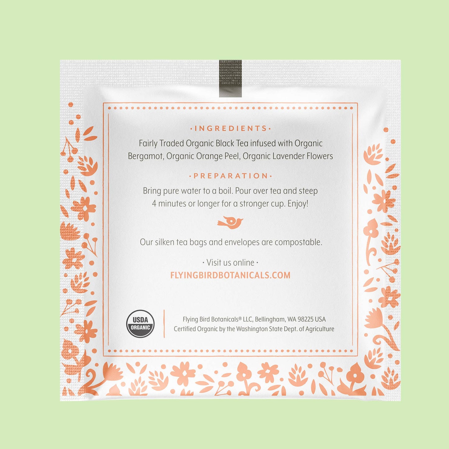 Lavender Orange Grey Tea – Individual Envelope