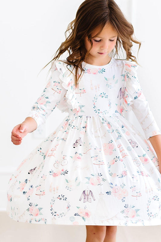 SALE Flower Girl Ruffle Twirl Dress