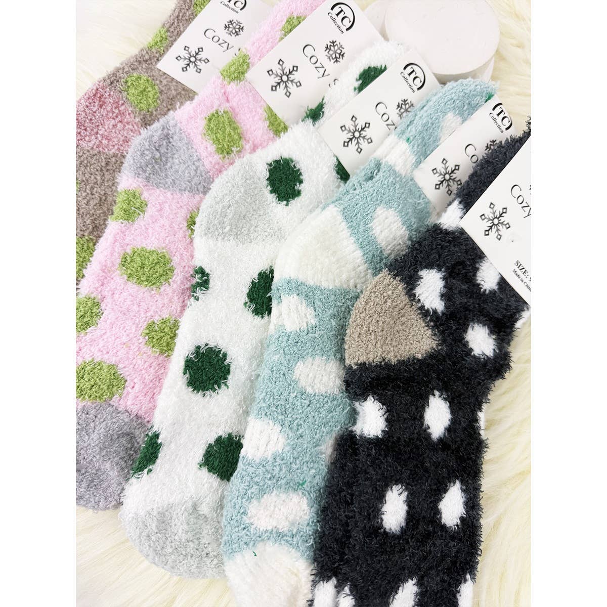 Cozy Soft Spa Polkadot Socks - Love and Repeat
