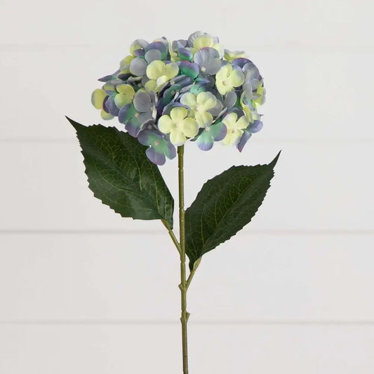 20’’ Artificial Hydrangea Flower Stems- Set of 3 - Blue - Nearly Natural