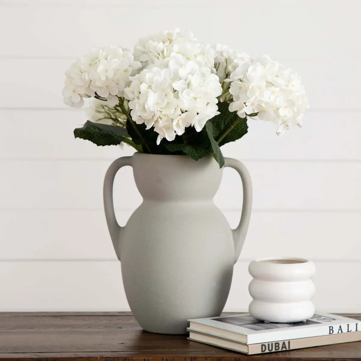 20’’ Artificial Hydrangea Flower Stems- Set of 3 - Nearly Natural