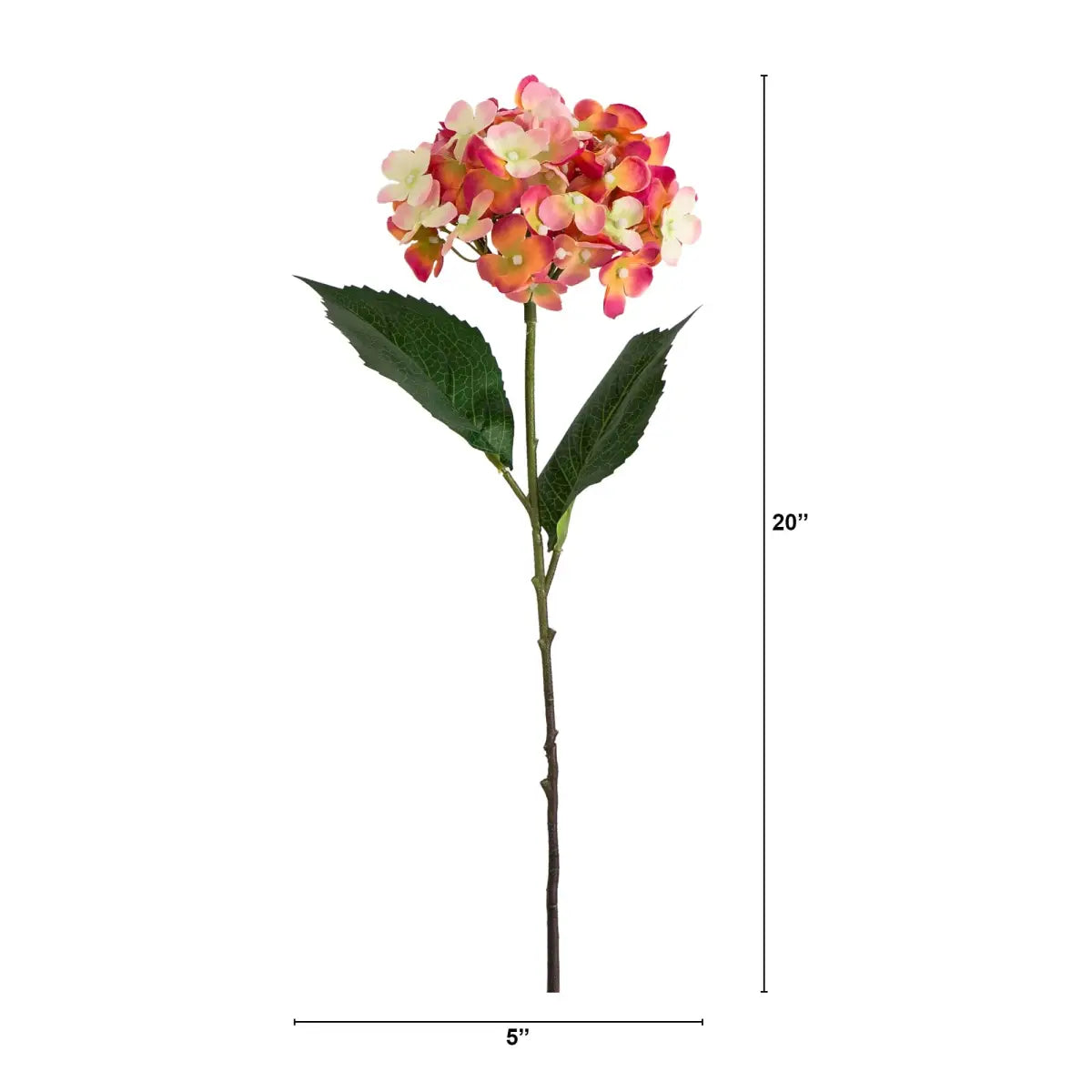 20’’ Artificial Hydrangea Flower Stems- Set of 3 - Nearly Natural