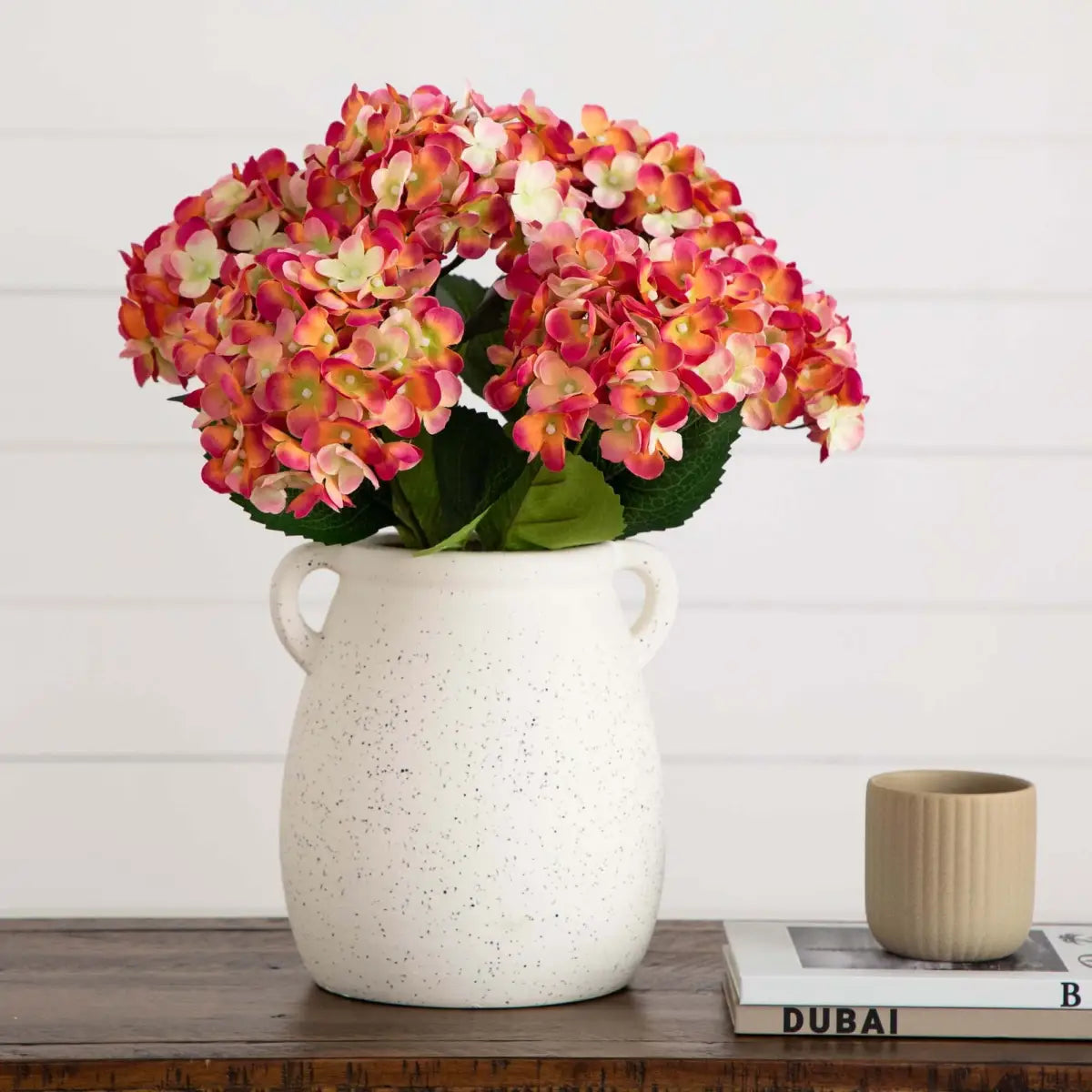 20’’ Artificial Hydrangea Flower Stems- Set of 3 - Nearly Natural