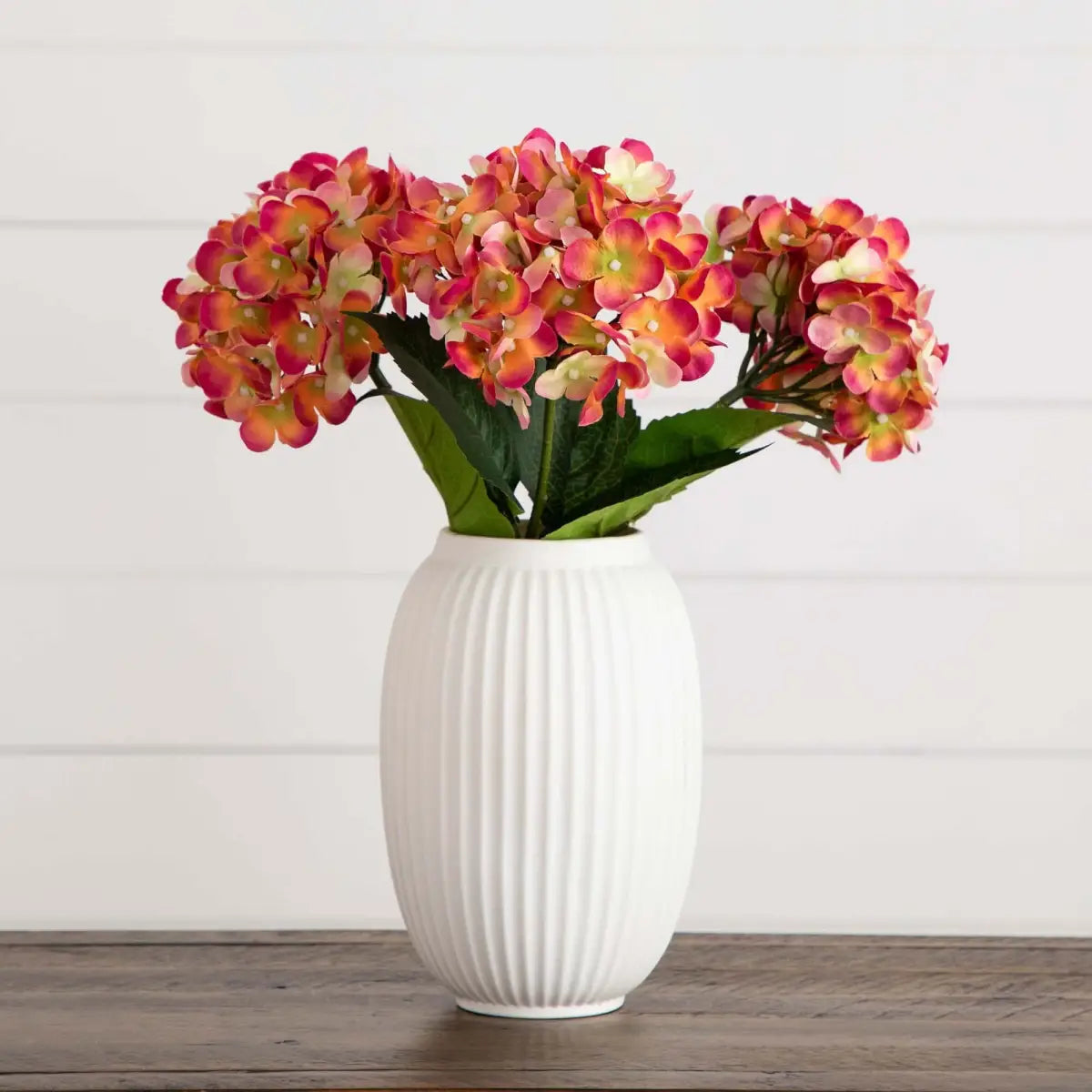 20’’ Artificial Hydrangea Flower Stems- Set of 3 - Nearly Natural