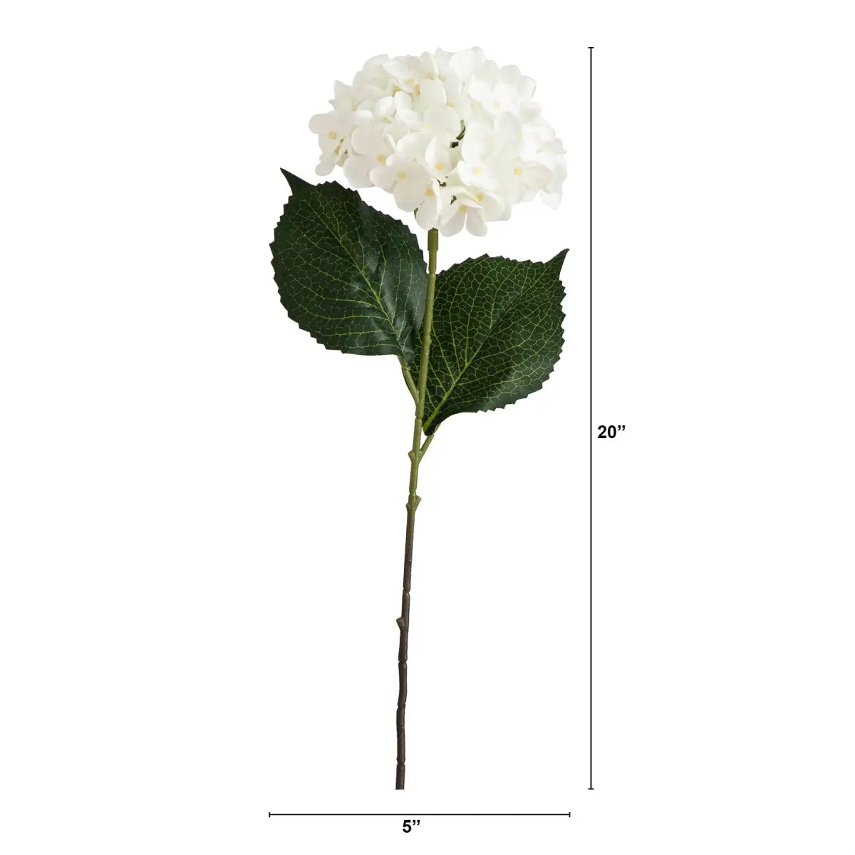 20’’ Artificial Hydrangea Flower Stems- Set of 3 - Nearly Natural