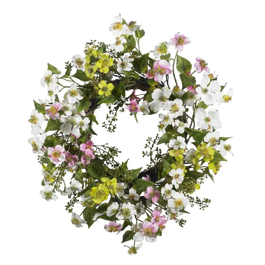 20’’ Dogwood Wreath’ - Nearly Natural