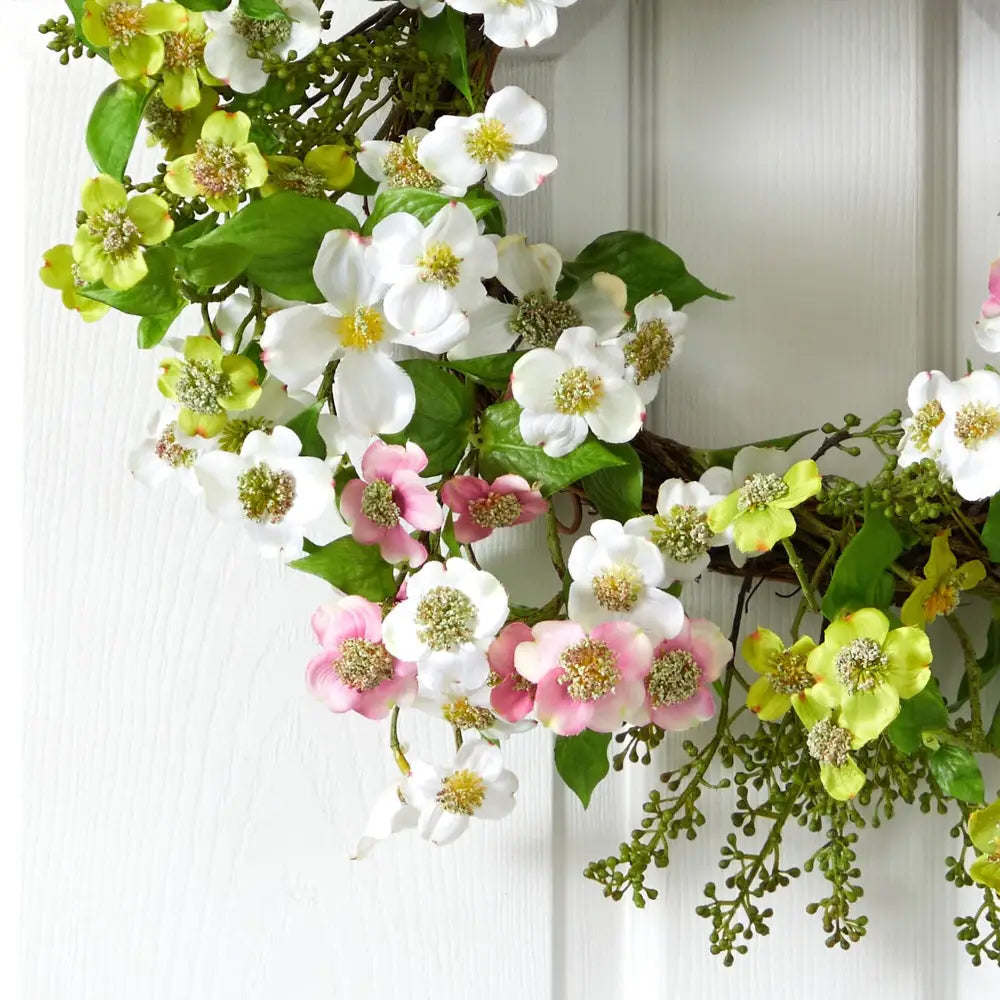 20’’ Dogwood Wreath’ - Nearly Natural