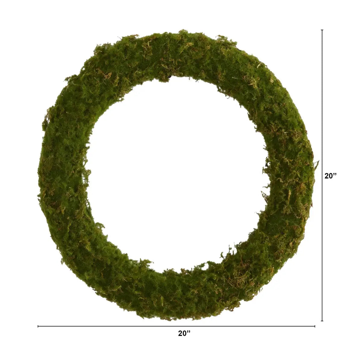 20” Moss Artificial Wreath - Nearly Natural