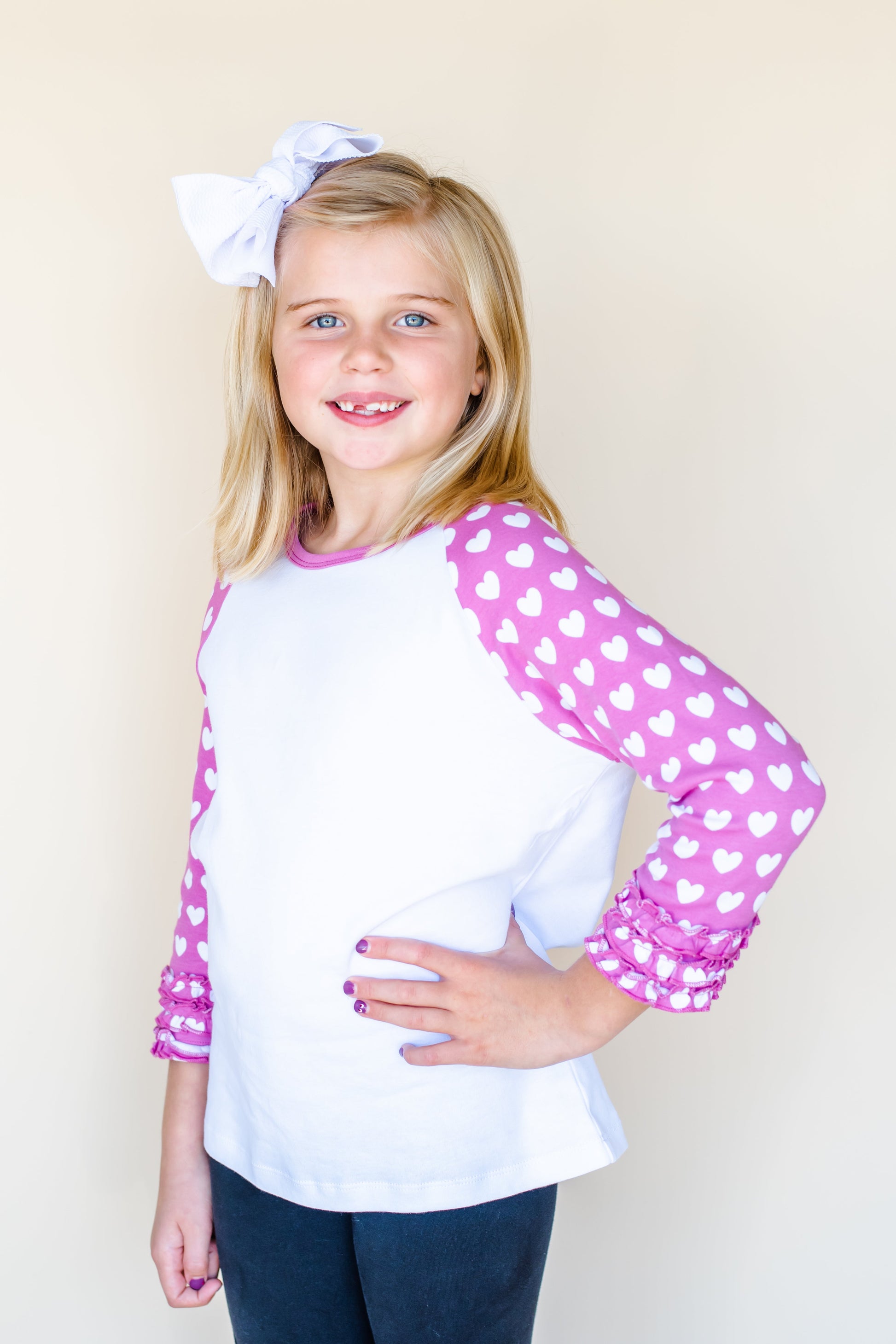 Valentine’s Raglans - Rose Heart / 12M - ARB Blanks