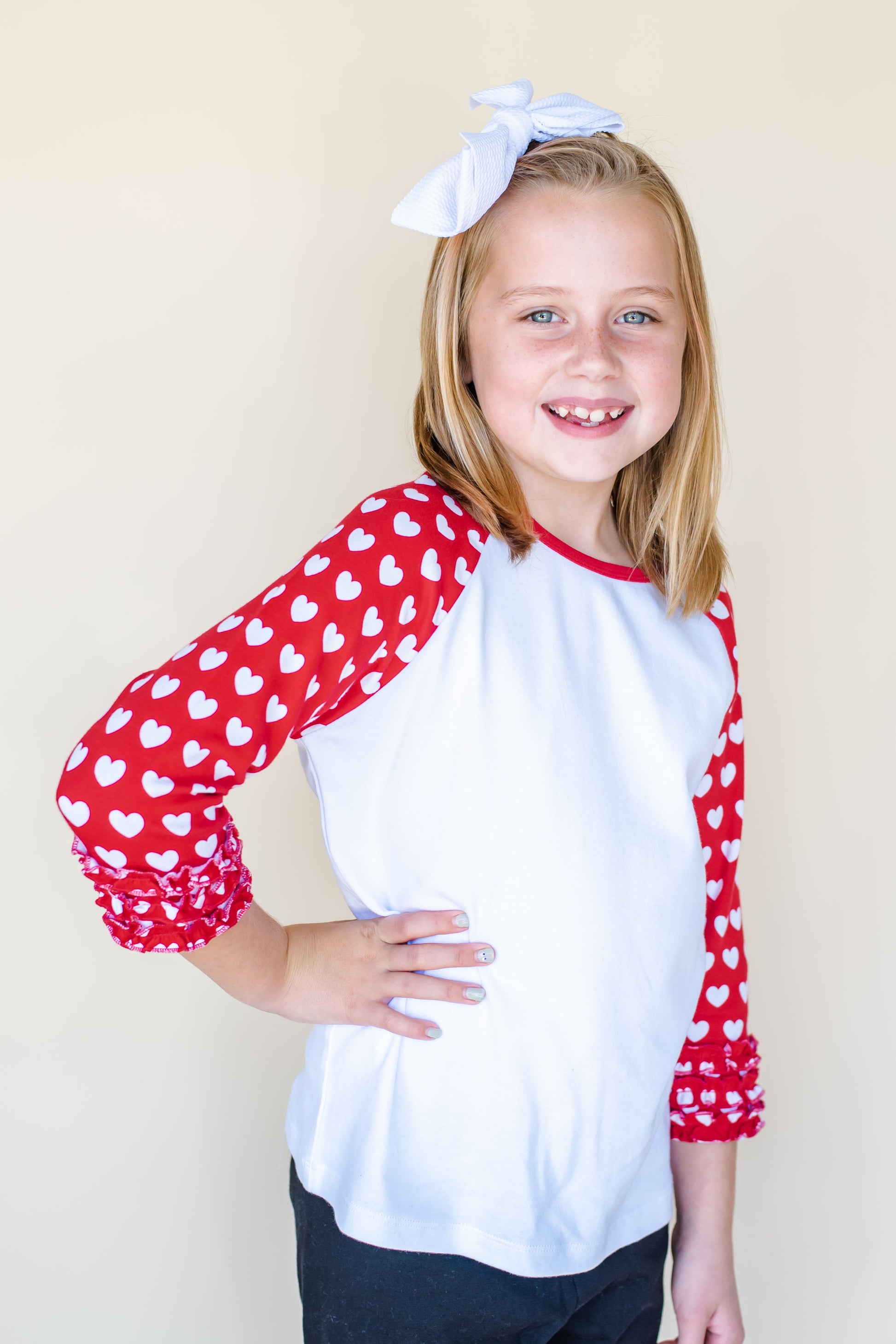 Valentine’s Raglans - Red Heart / 12M - ARB Blanks