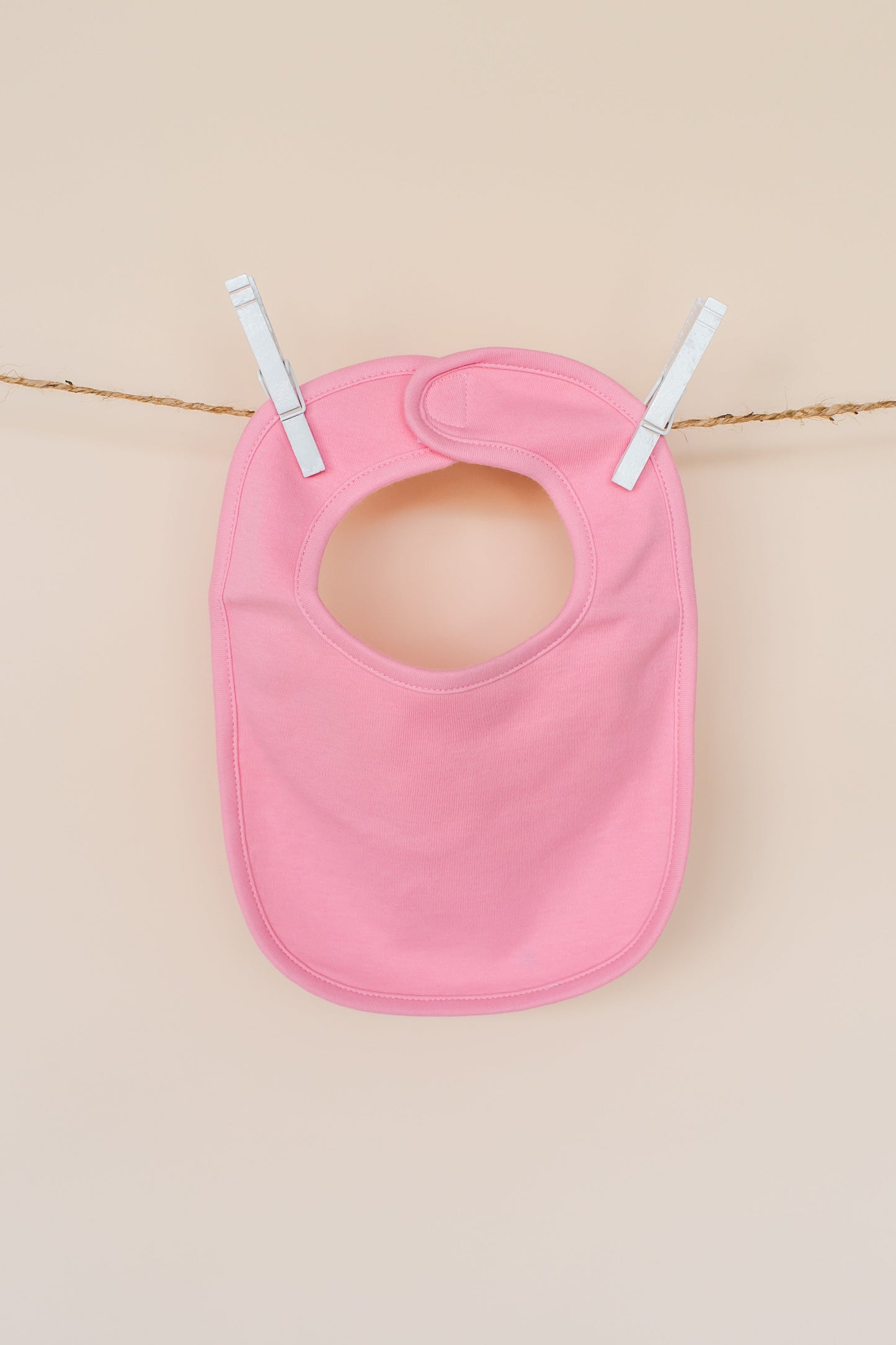 Plain Baby Bibs - One Size / Bubble Gum Pink - ARB Blanks