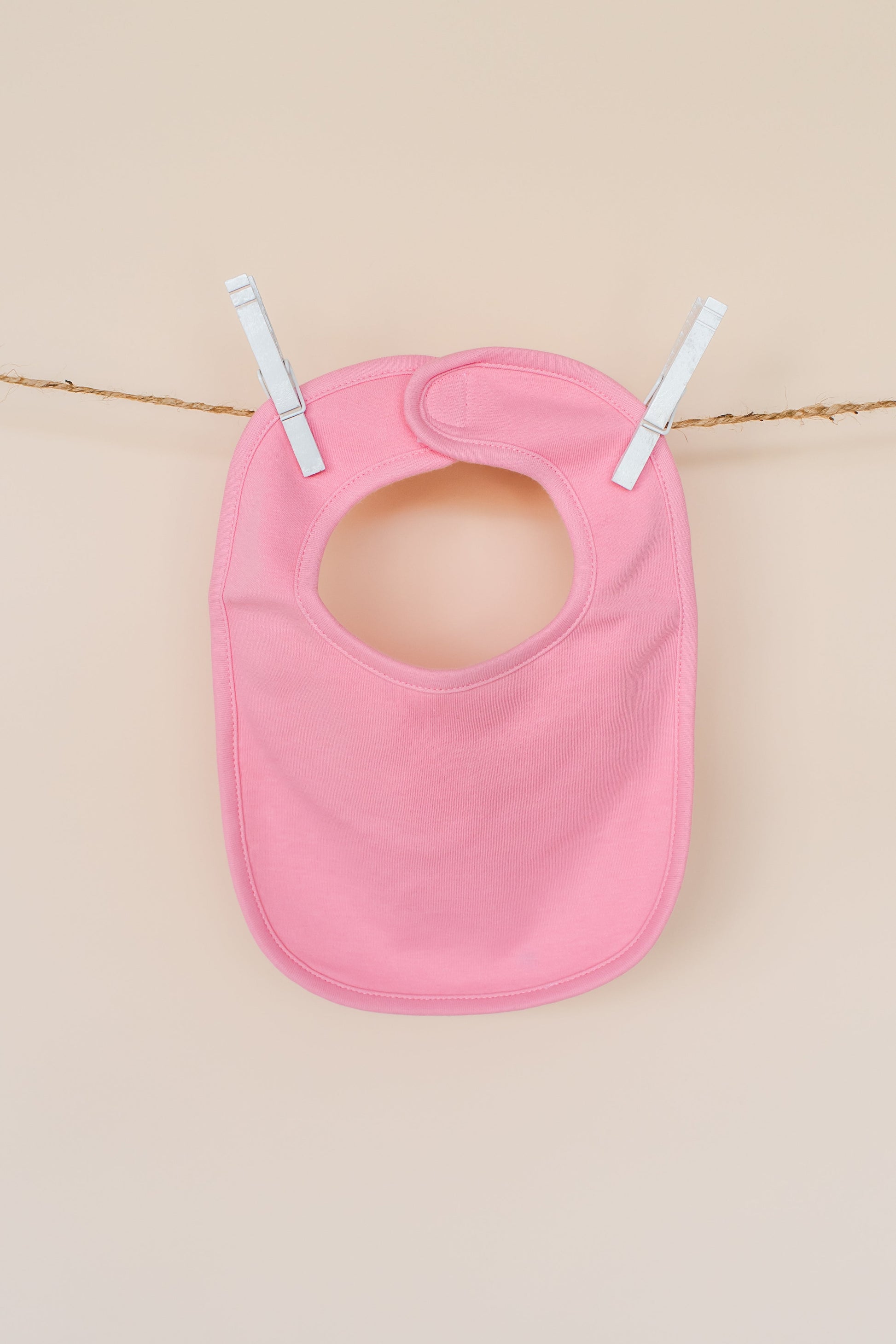 Plain Baby Bibs - One Size / Bubble Gum Pink - ARB Blanks