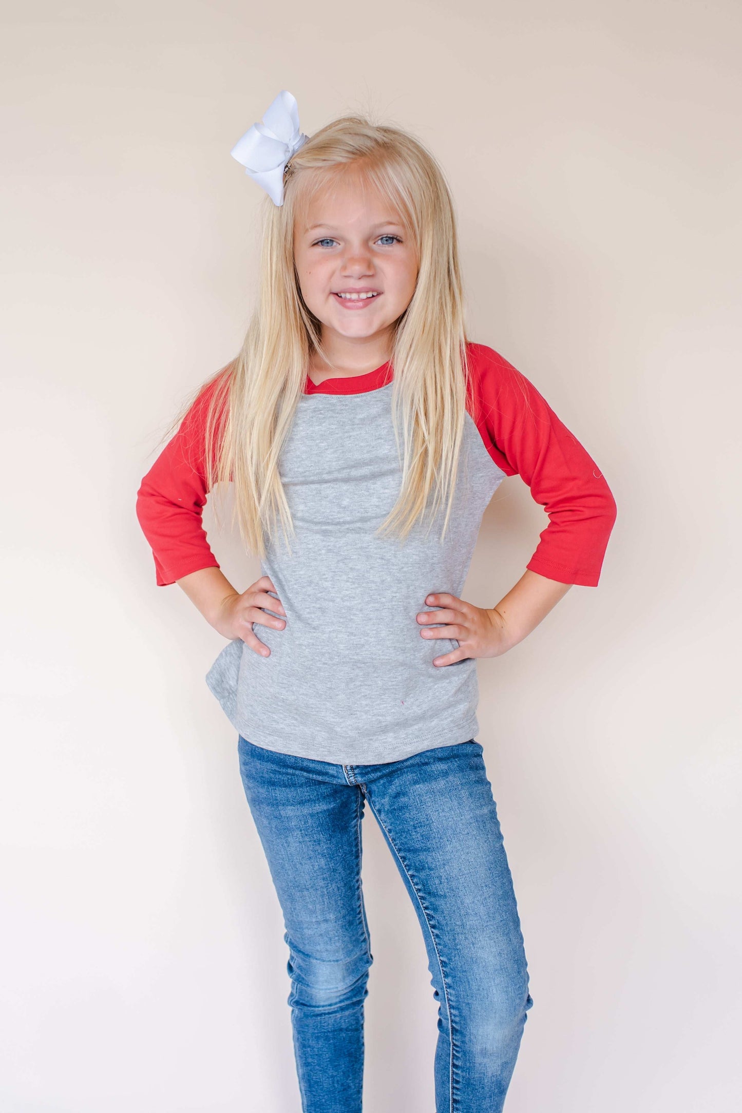 Unisex Raglan Shirt with Grey Body (Youth) - ARB Blanks