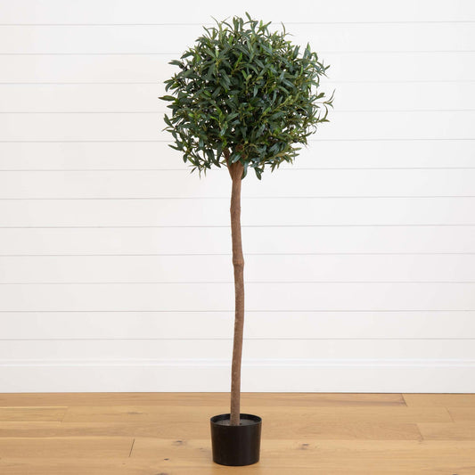 5’ Olive Topiary Artificial Tree