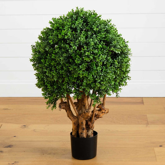 Árbol topiario artificial de boj de 3 pies