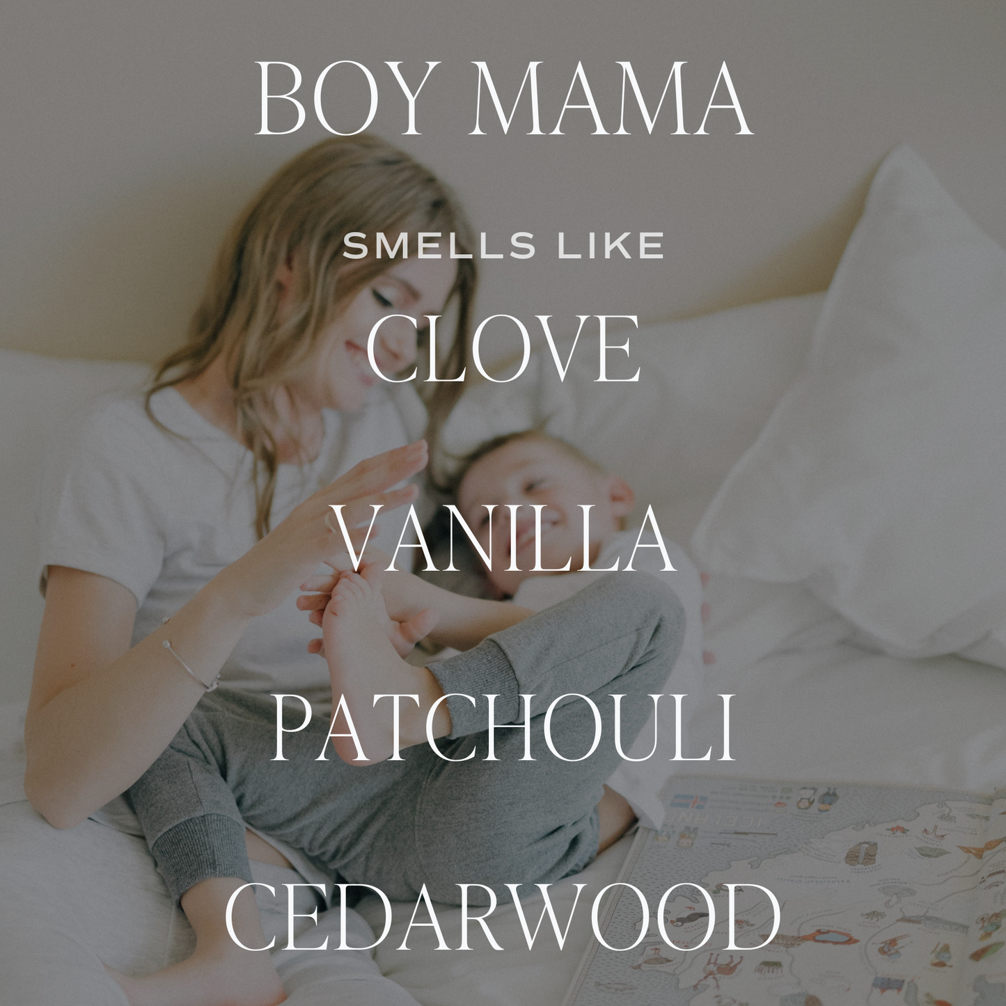 Boy Mama Soy Candle - Clear Jar - 9 oz (Palo Santo Patchouli)