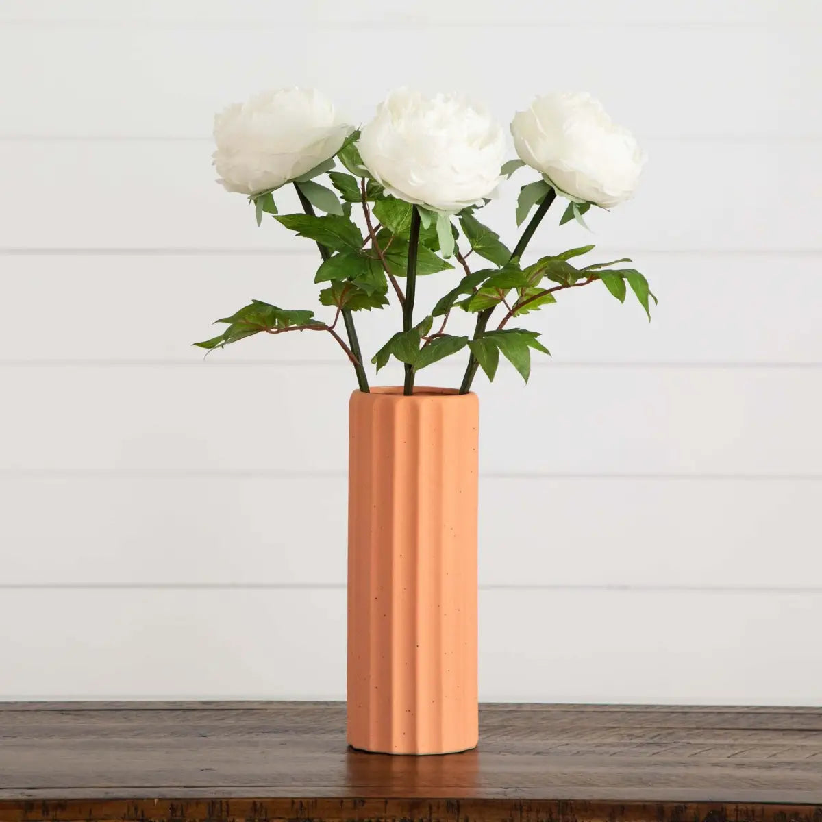 20’’Artificial Peony Flower Stems - Set of 3 - Nearly Natural
