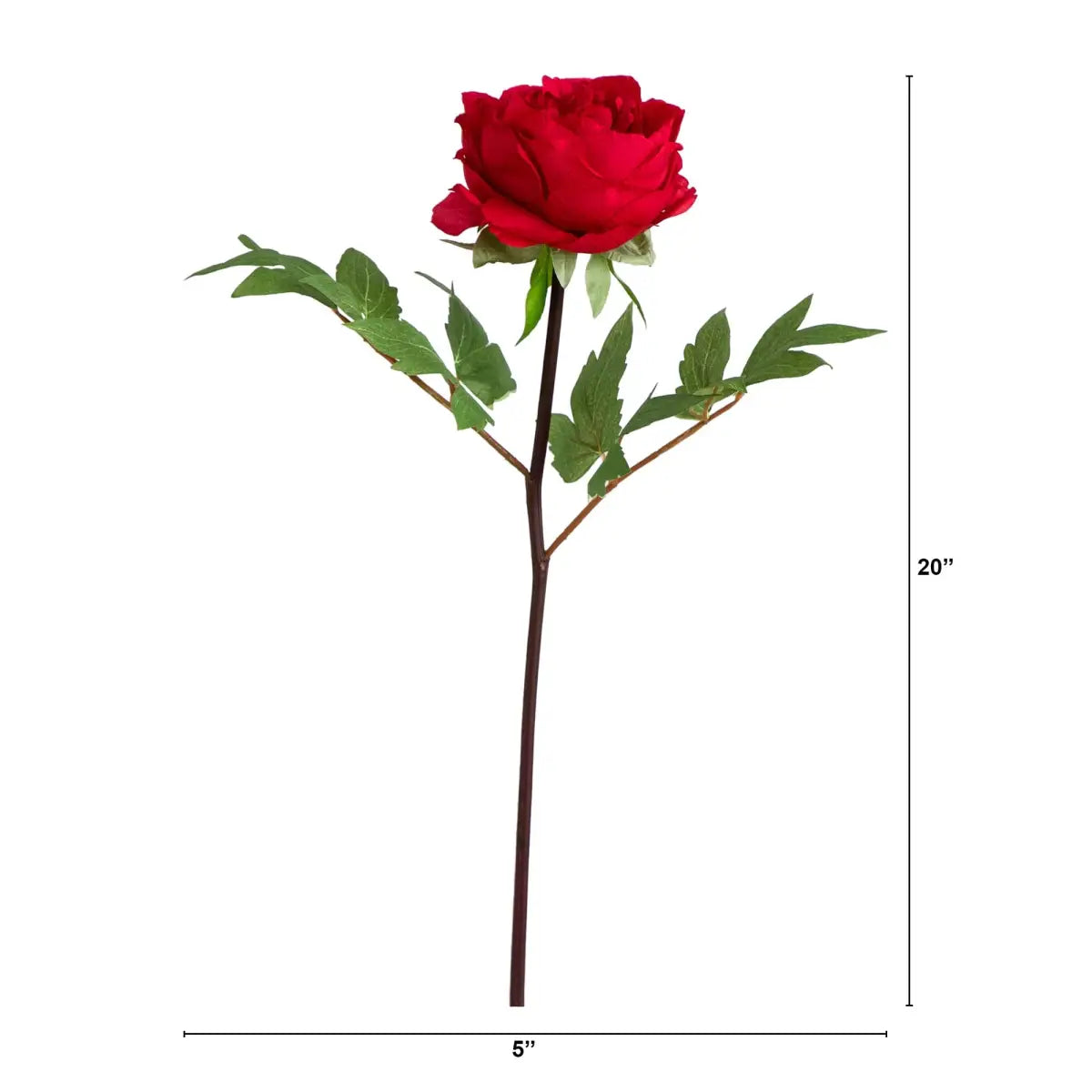 20’’Artificial Peony Flower Stems - Set of 3 - Nearly Natural
