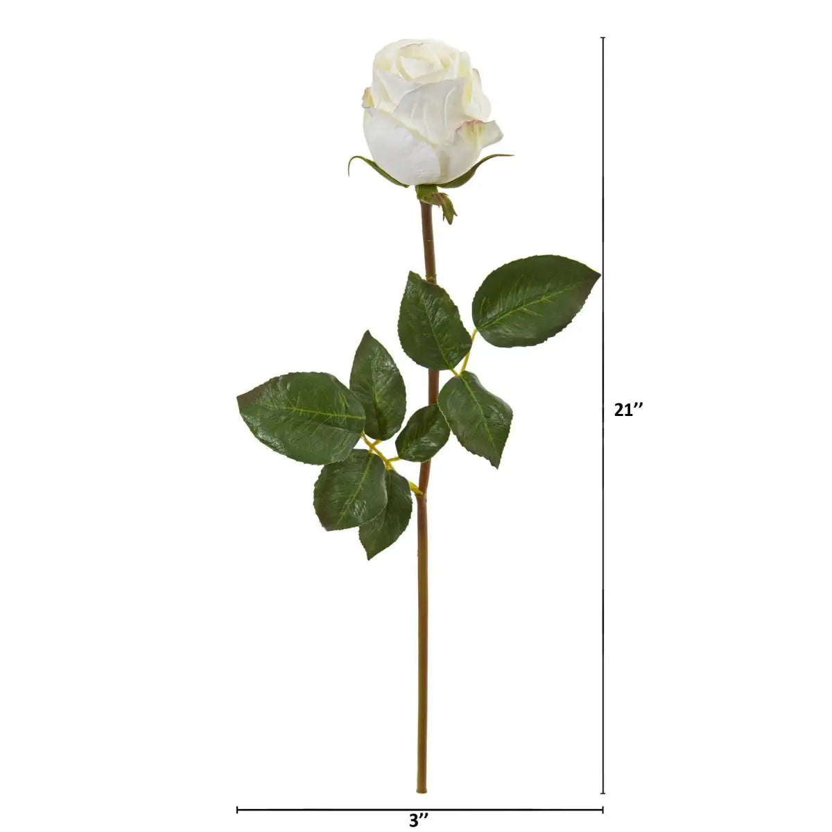 21” Rose Bud Artificial Flower (Set of 6) - Nearly Natural