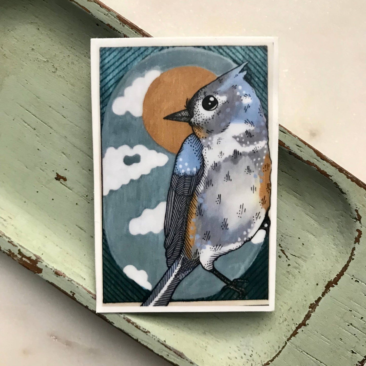 Tufted Titmouse Vinyl Sticker