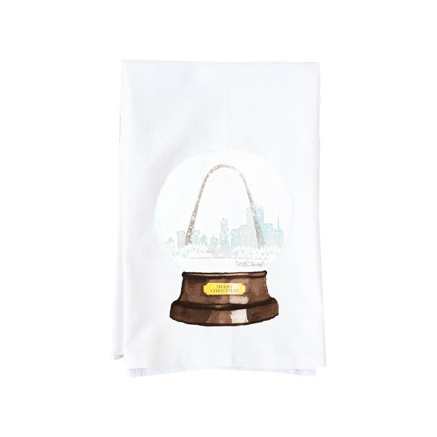 Snow Globe Kitchen Towel - Saint Louis Missouri - Knollwood Lane