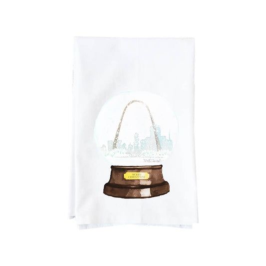 Snow Globe Kitchen Towel - Saint Louis Missouri - Knollwood Lane