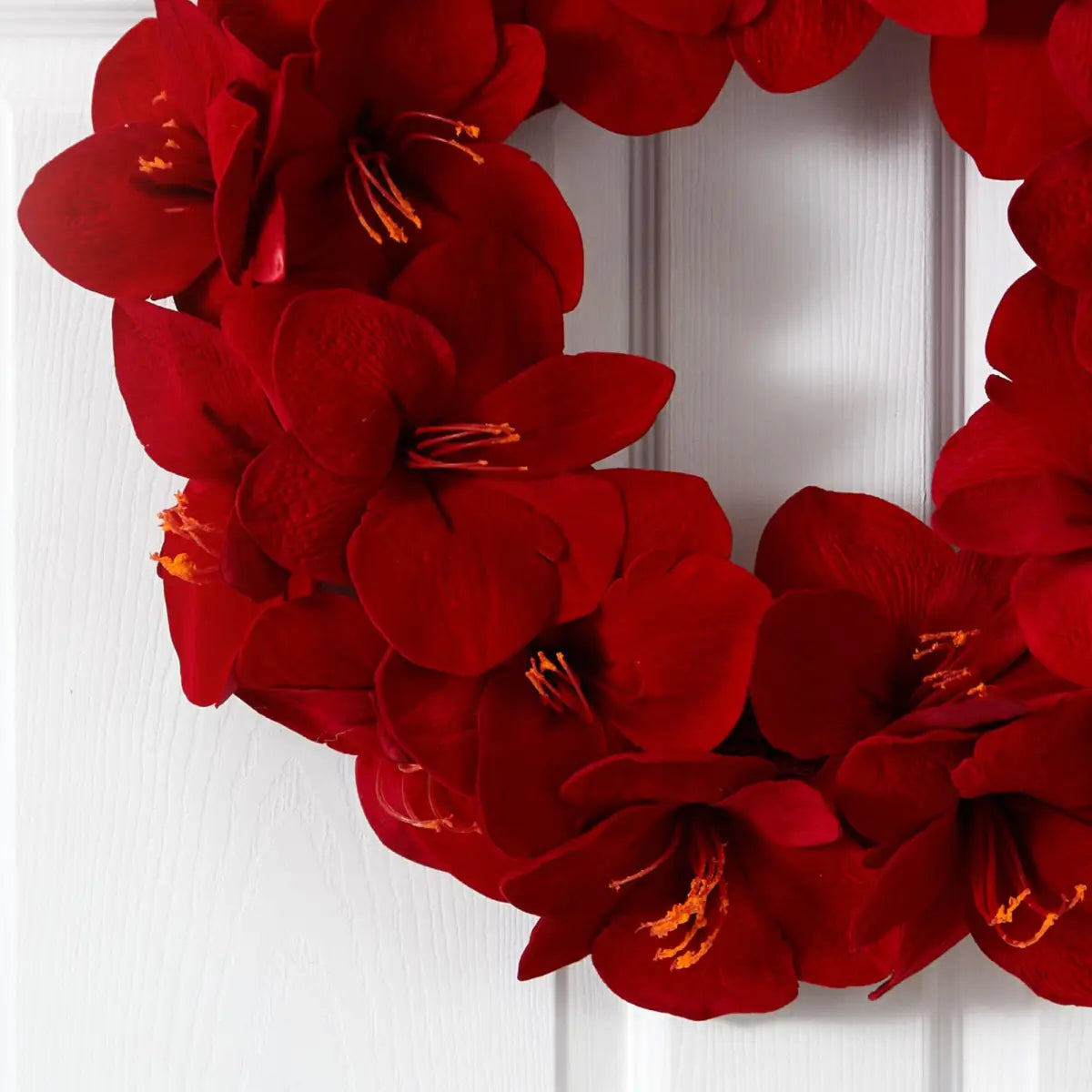 22” Amaryllis Wreath - Nearly Natural
