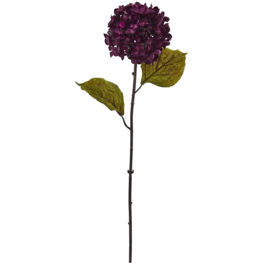 22” Fall Hydrangea Artificial Flower (Set of 6) - Purple - Nearly Natural