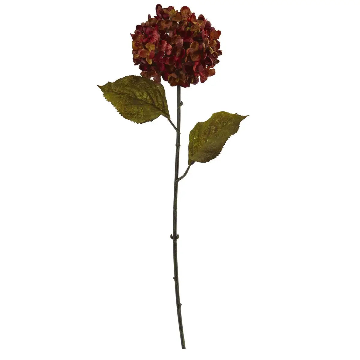 22” Fall Hydrangea Artificial Flower (Set of 6) - Rust - Nearly Natural