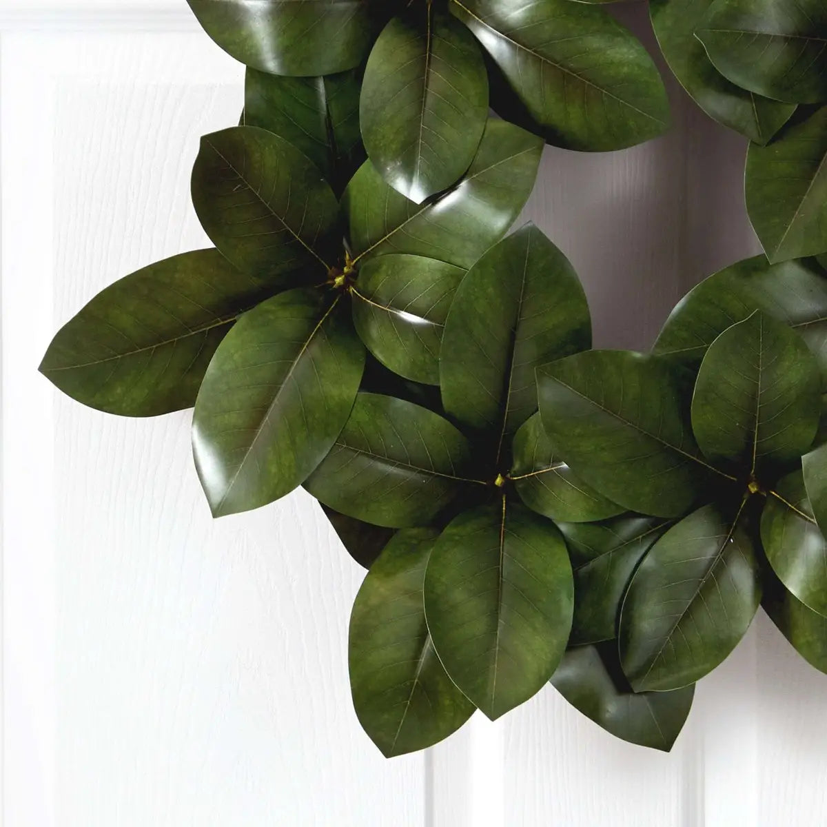 22” Magnolia Leaf Artificial Wreath - Nearly Natural