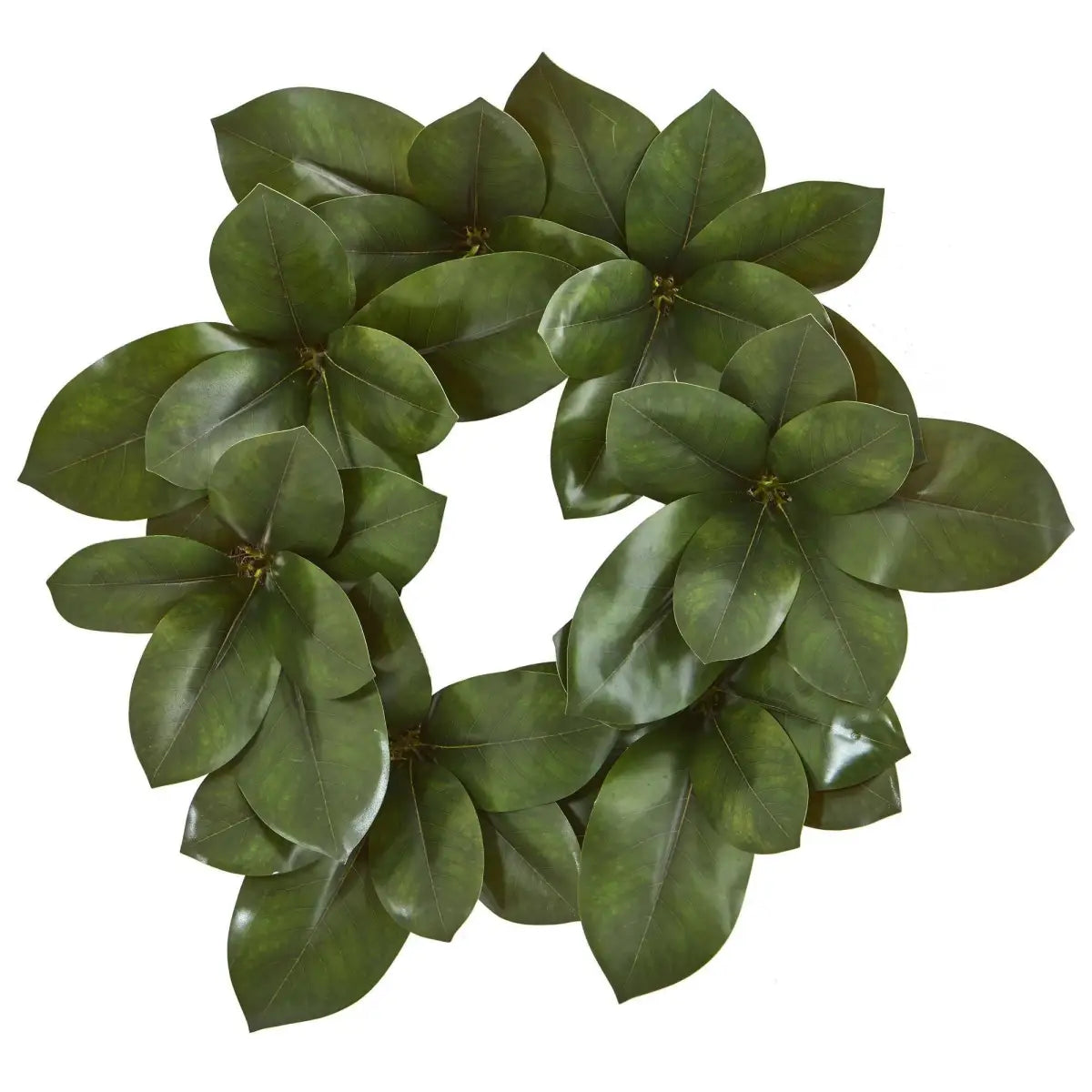 22” Magnolia Leaf Artificial Wreath - Nearly Natural