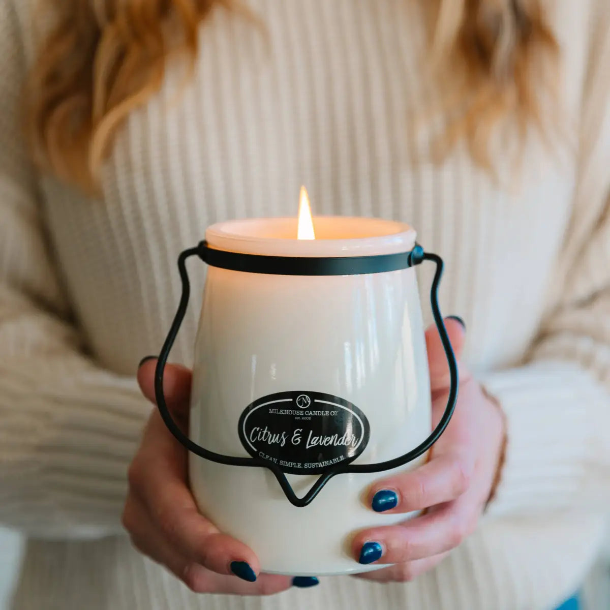 22 oz Butter Jar Candle: Citrus & Lavender - Milkhouse Candle Company