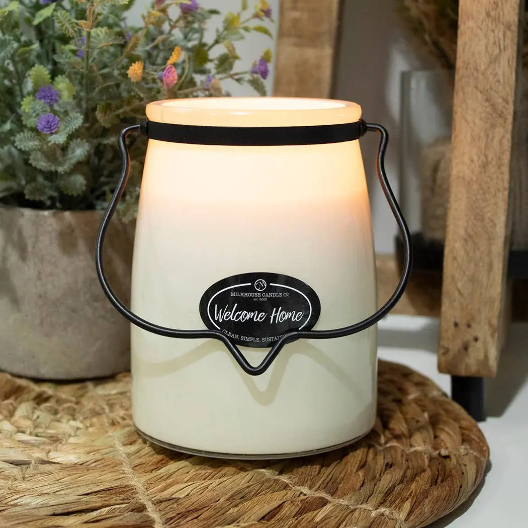 22 oz Butter Jar Candle: Welcome Home - Milkhouse Candle Company