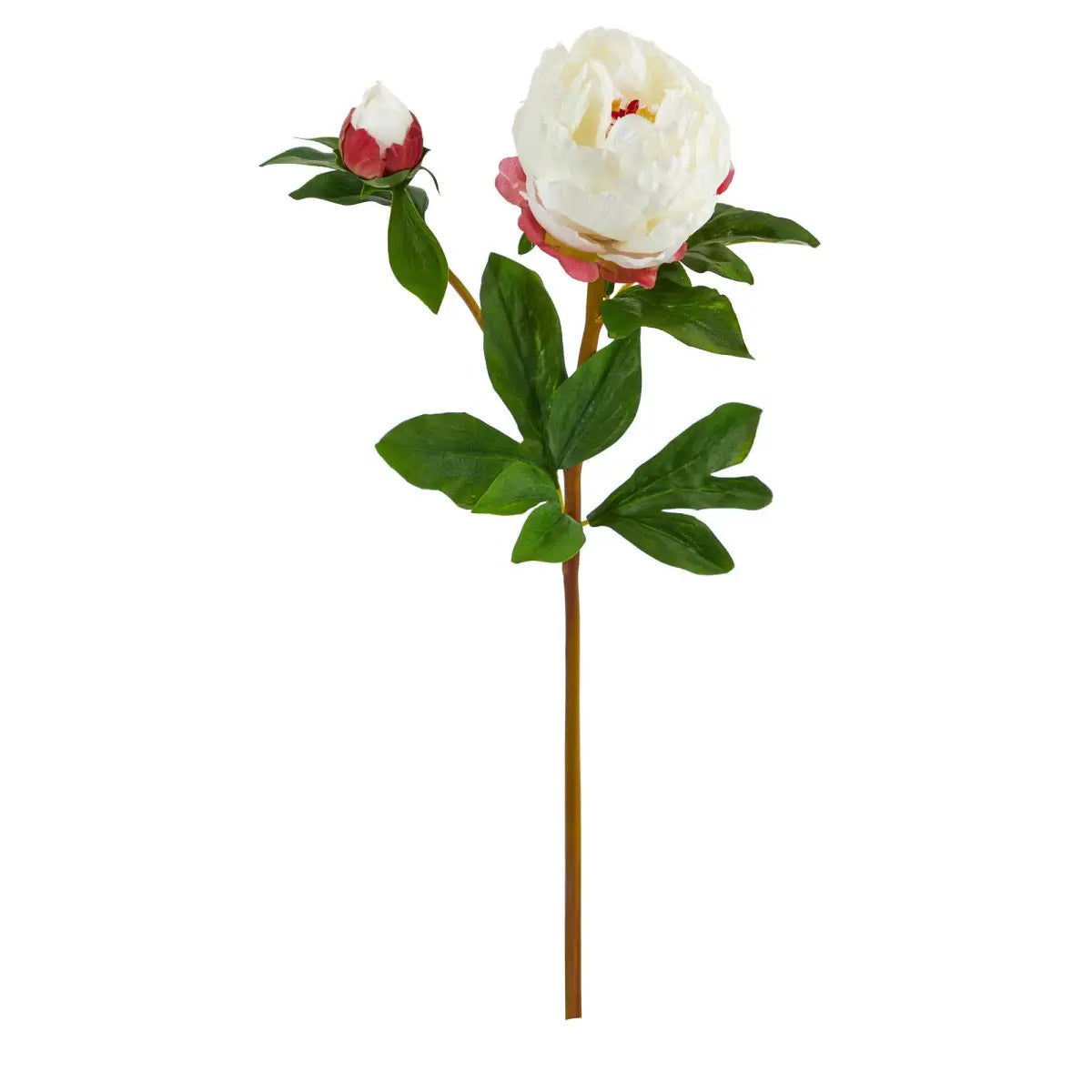 22” Peony Artificial Flower (Set of 3) - White - Nearly Natural