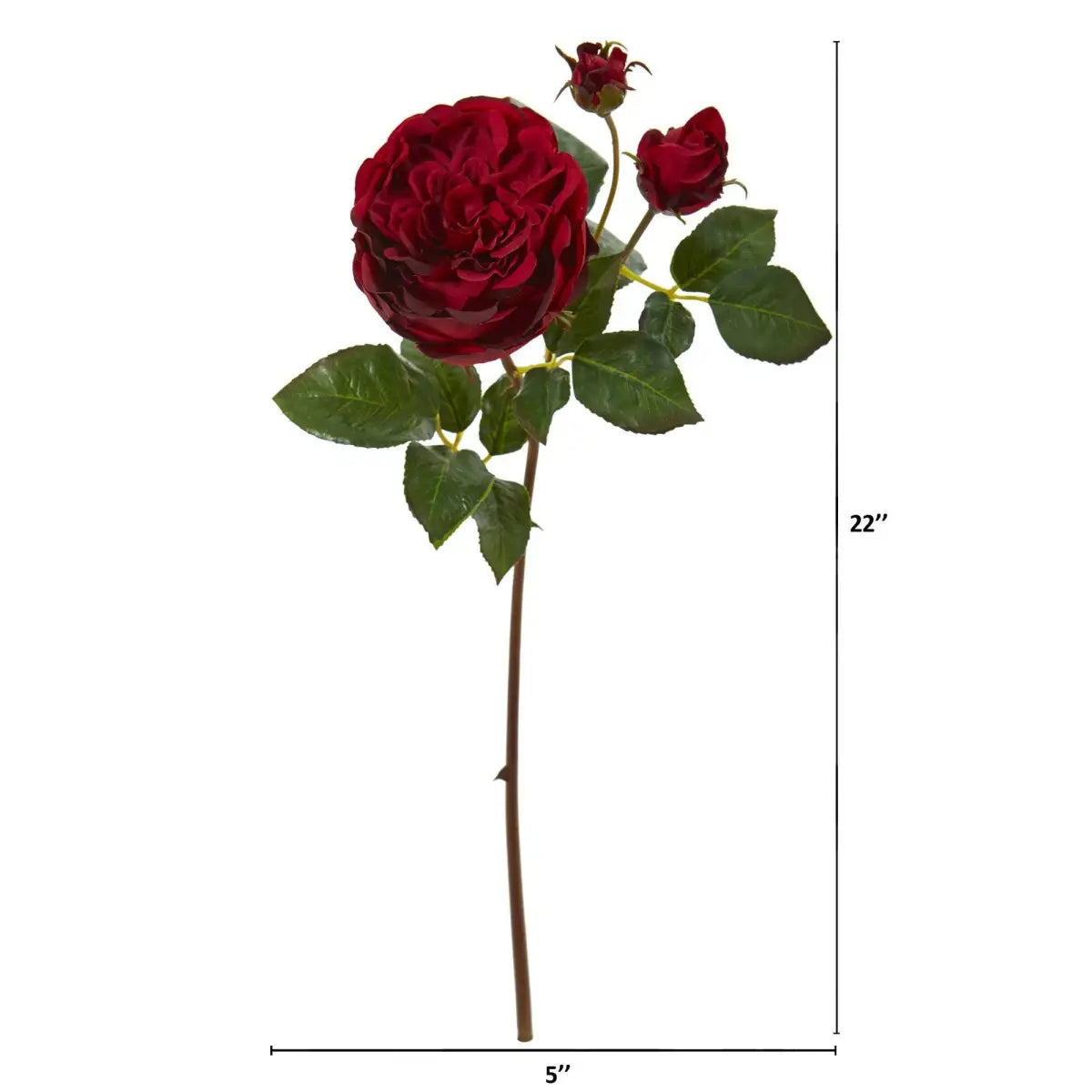 22” Rose Artificial Flower (Set of 6) - Nearly Natural