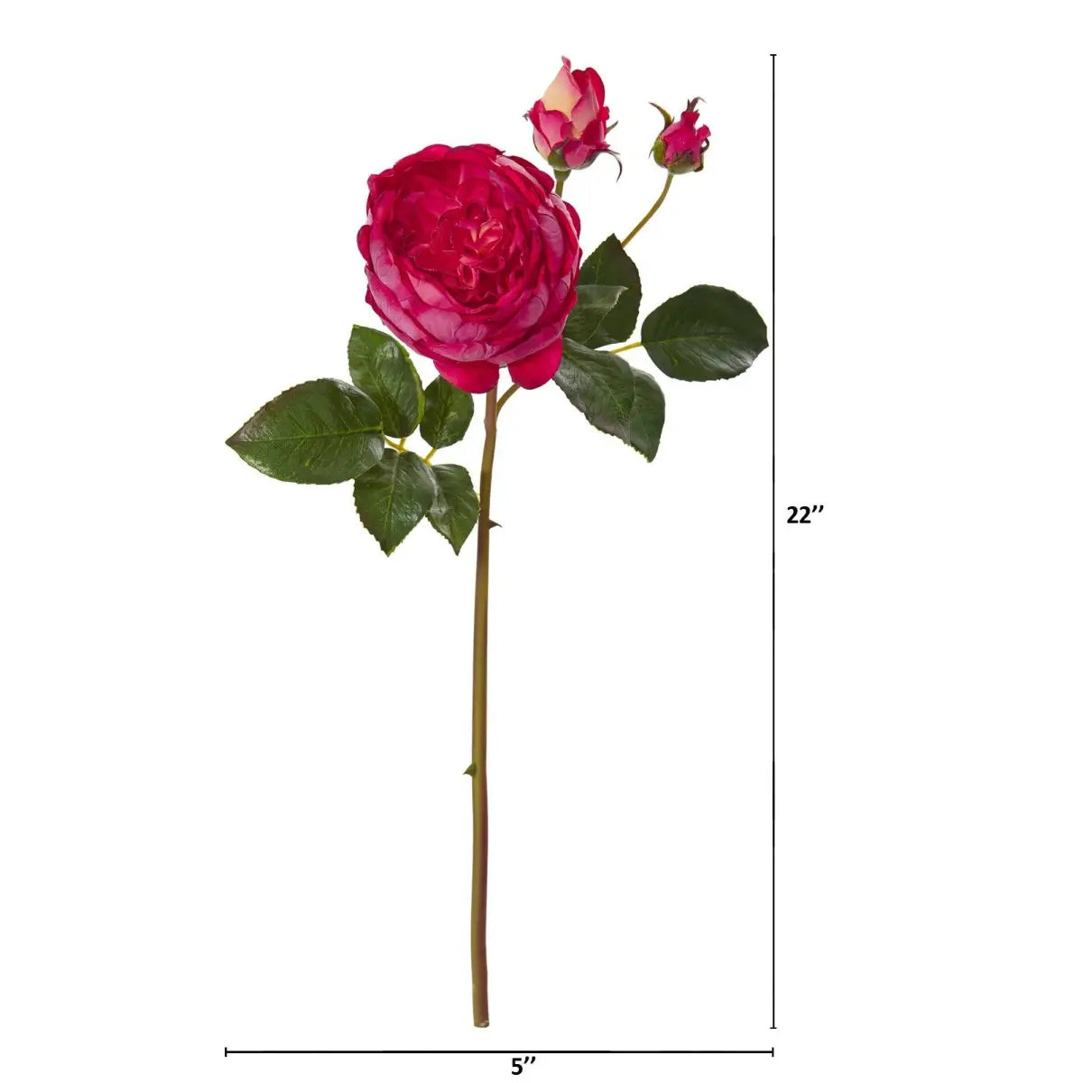 22” Rose Artificial Flower (Set of 6) - Nearly Natural