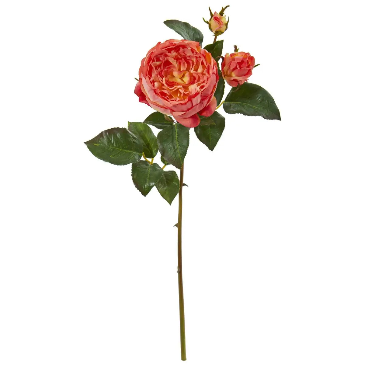 22” Rose Artificial Flower (Set of 6) - Salmon - Nearly Natural