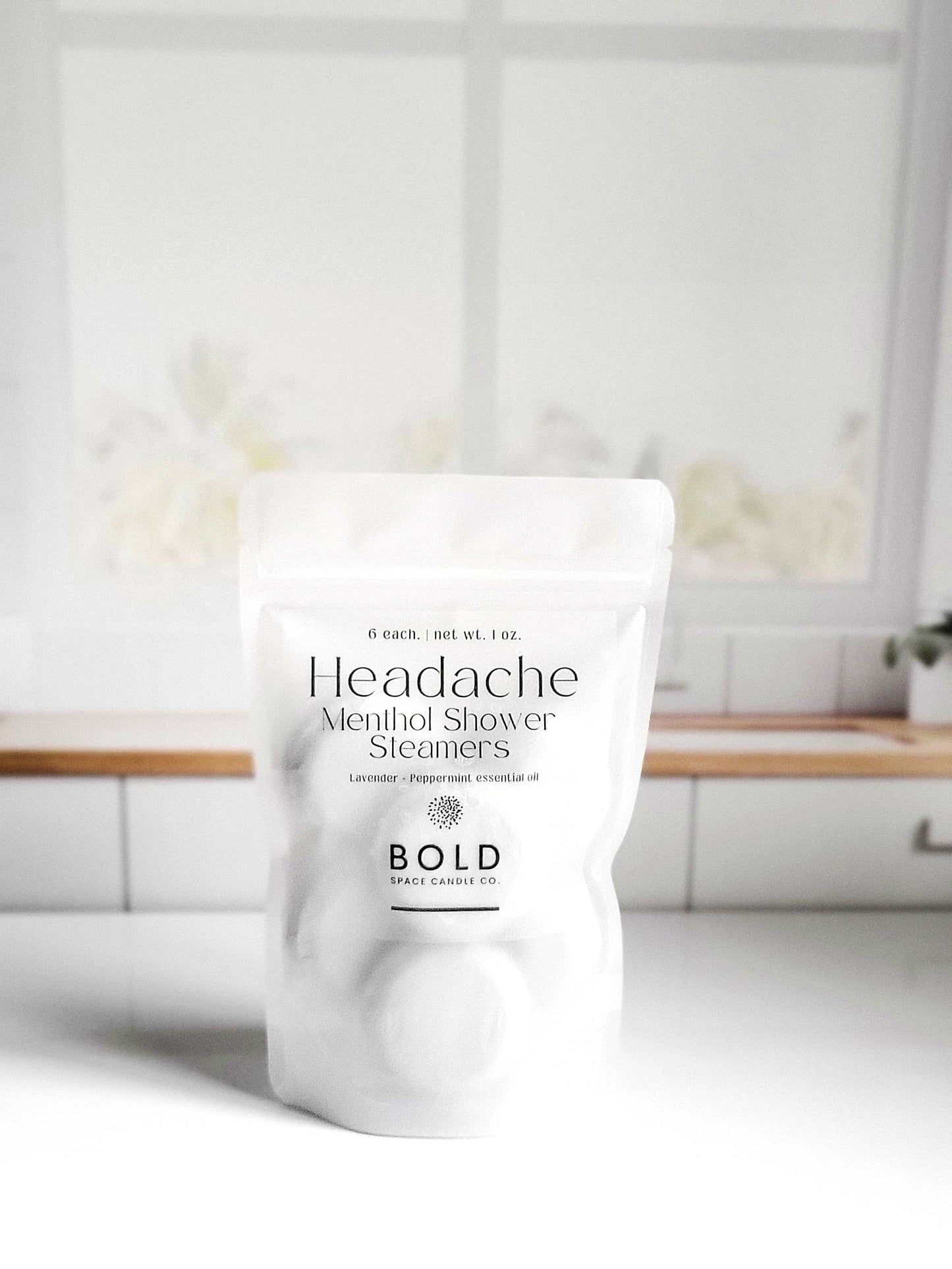 Shower Steamers – Headache Relief - Lavender + Peppermint - 6 pack - Bold Space Candle Co.