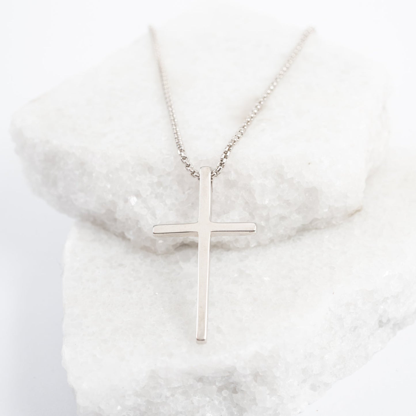 The Classic Cross Necklace in Sterling Silver