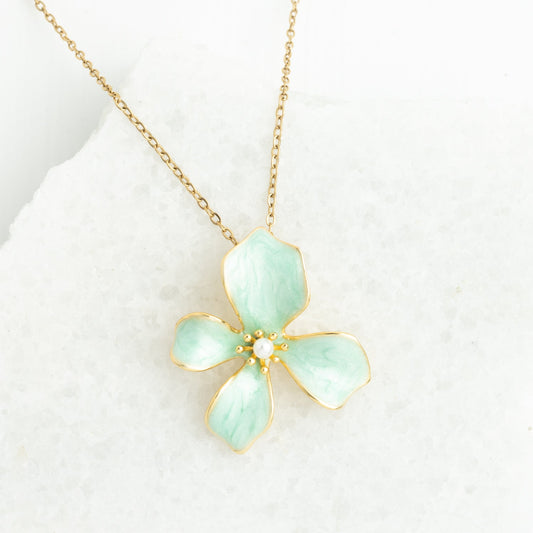 Collar Hope in Bloom en color menta