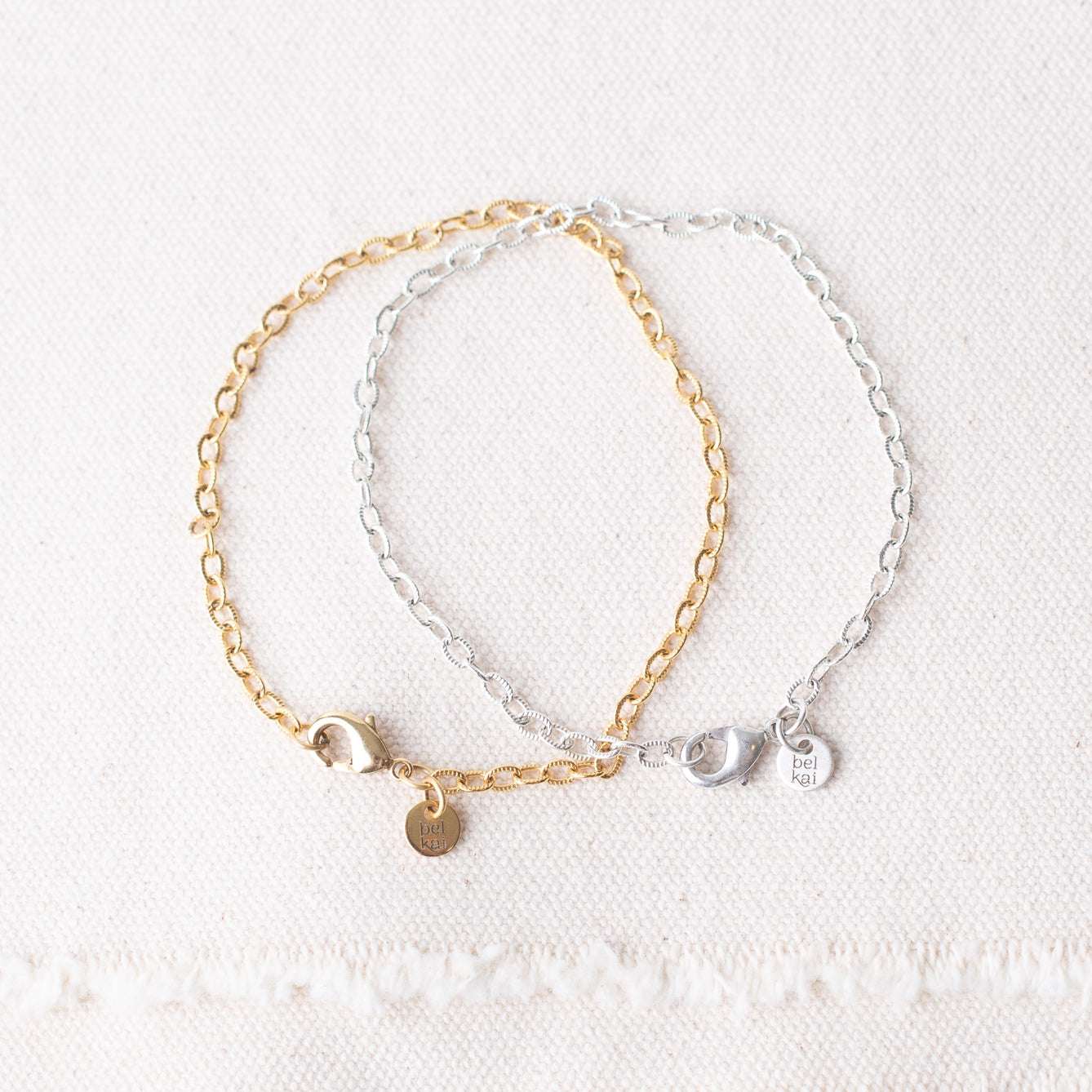 Dainty Chain Bracelet for Charms - Gold or Silver - Adjustable