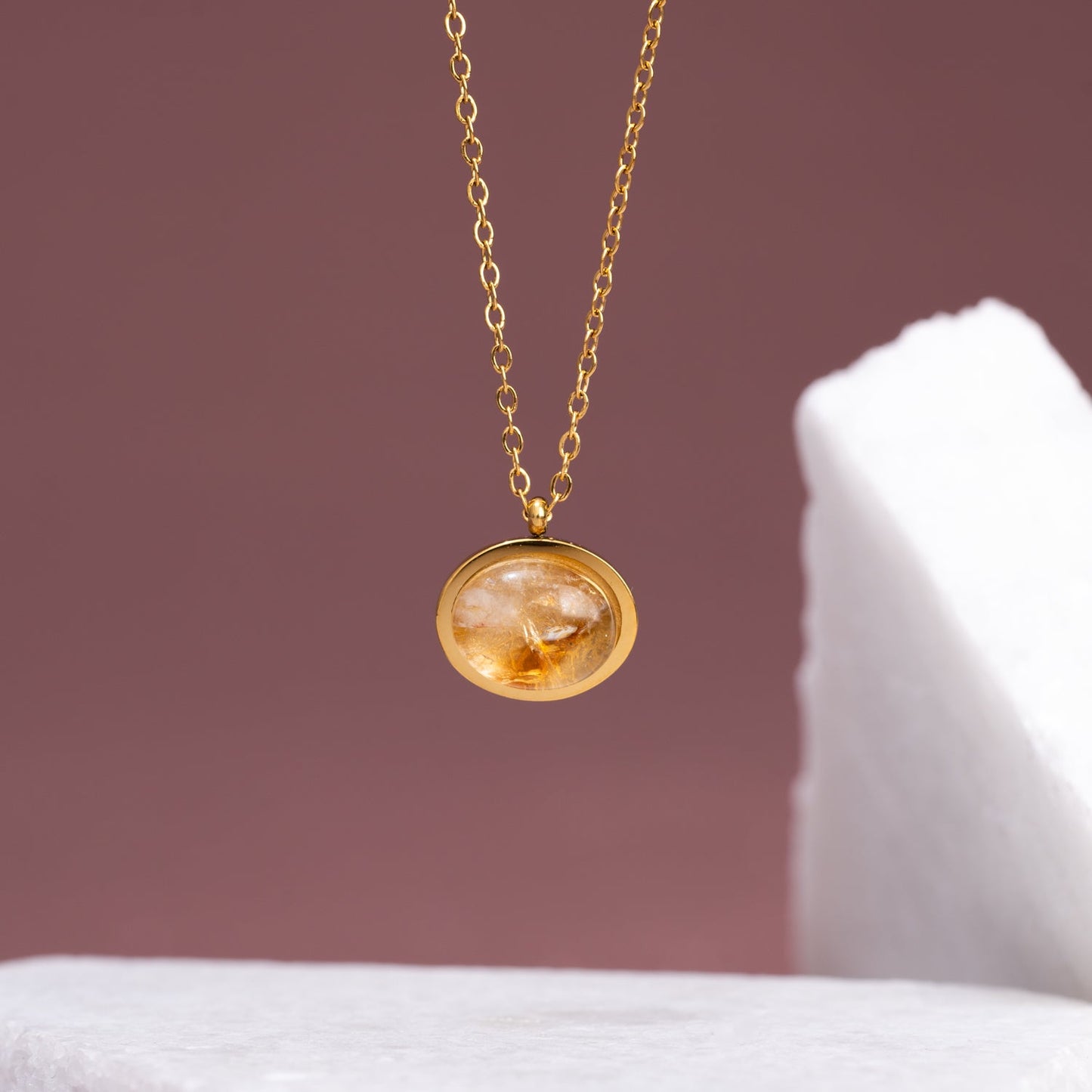 Collier Hopeful Glow en citrine