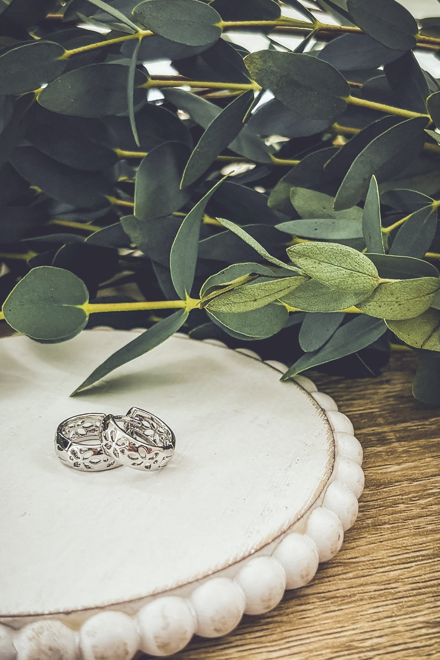 Beautiful Gold or Silver Intricate Hollowed Out Huggie Earrings