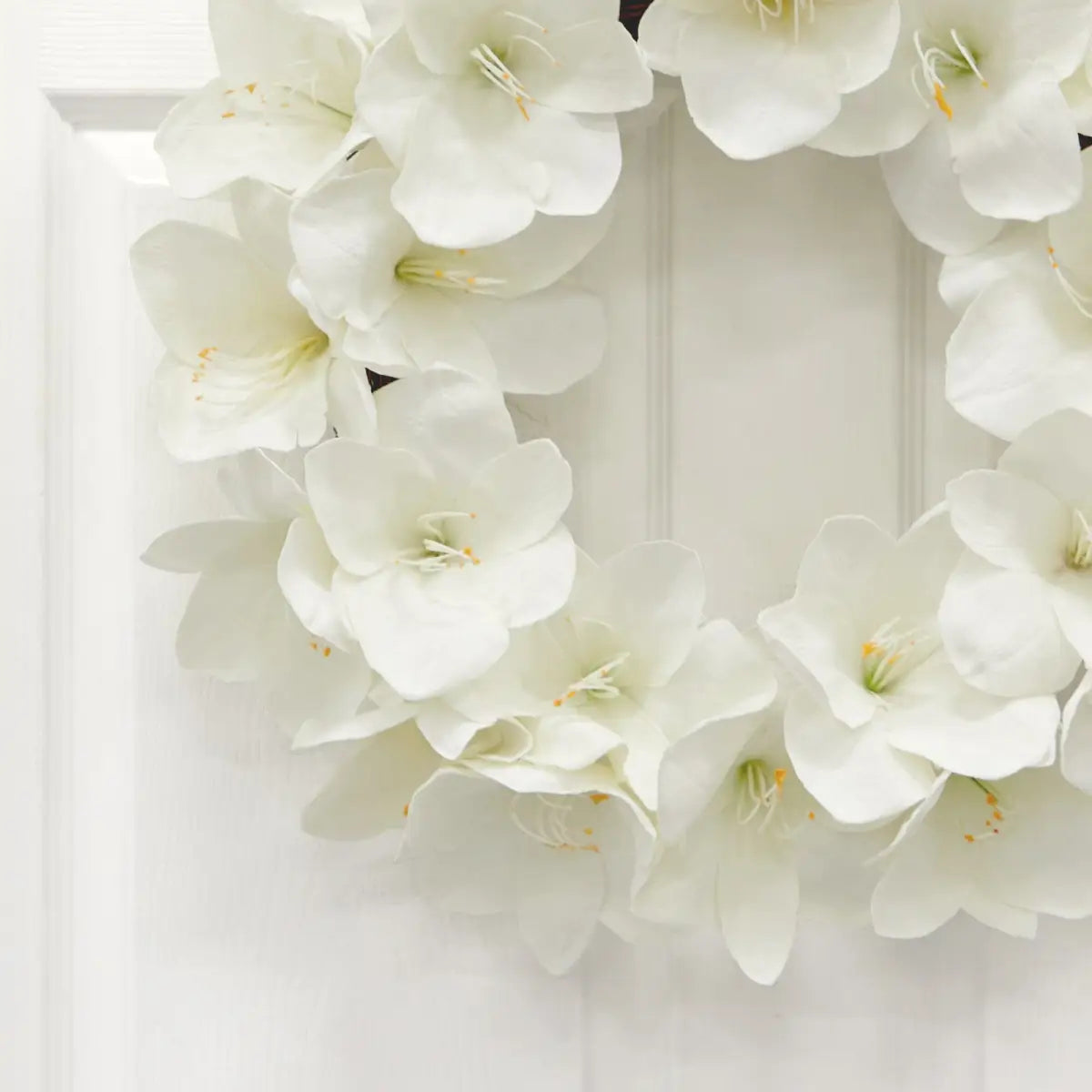 24” Amaryllis Artificial Wreath - Nearly Natural