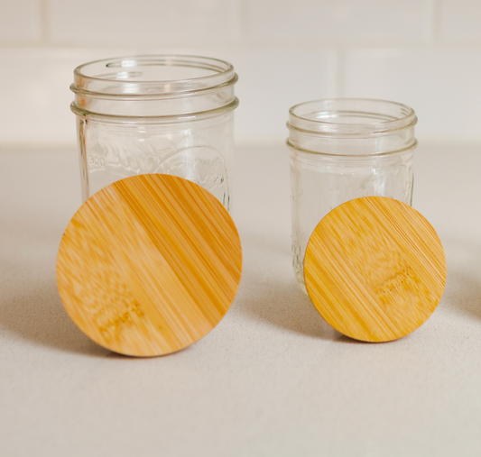 Bamboo Mason Jar Lid - Wide Mouth